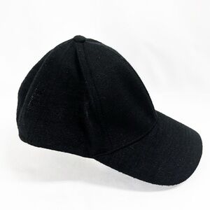WILFRED FREE Black Knit Baseball Hat With Adjustable Back One Size